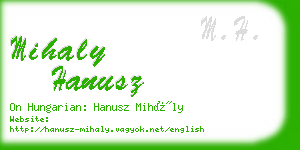 mihaly hanusz business card